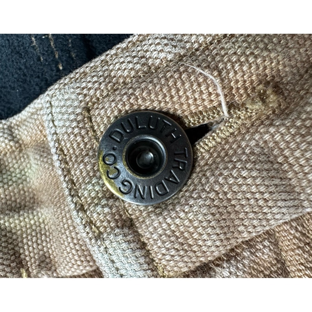 Duluth Trading Co Fleece Lined Tan Relaxed Fit Cargo Work Pants Brown Mens 38x32 - Picture 15 of 16